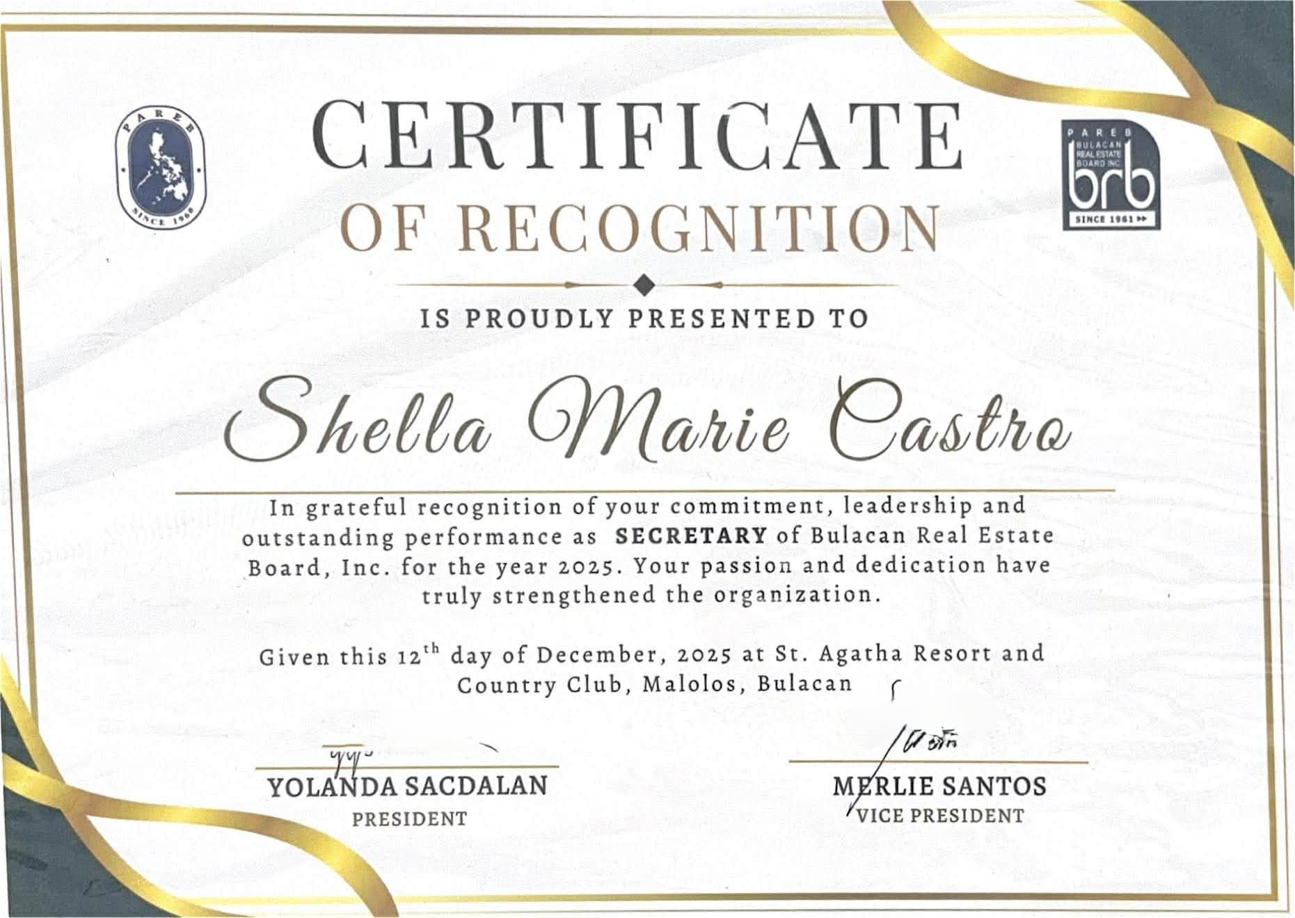 Secretary Recognition