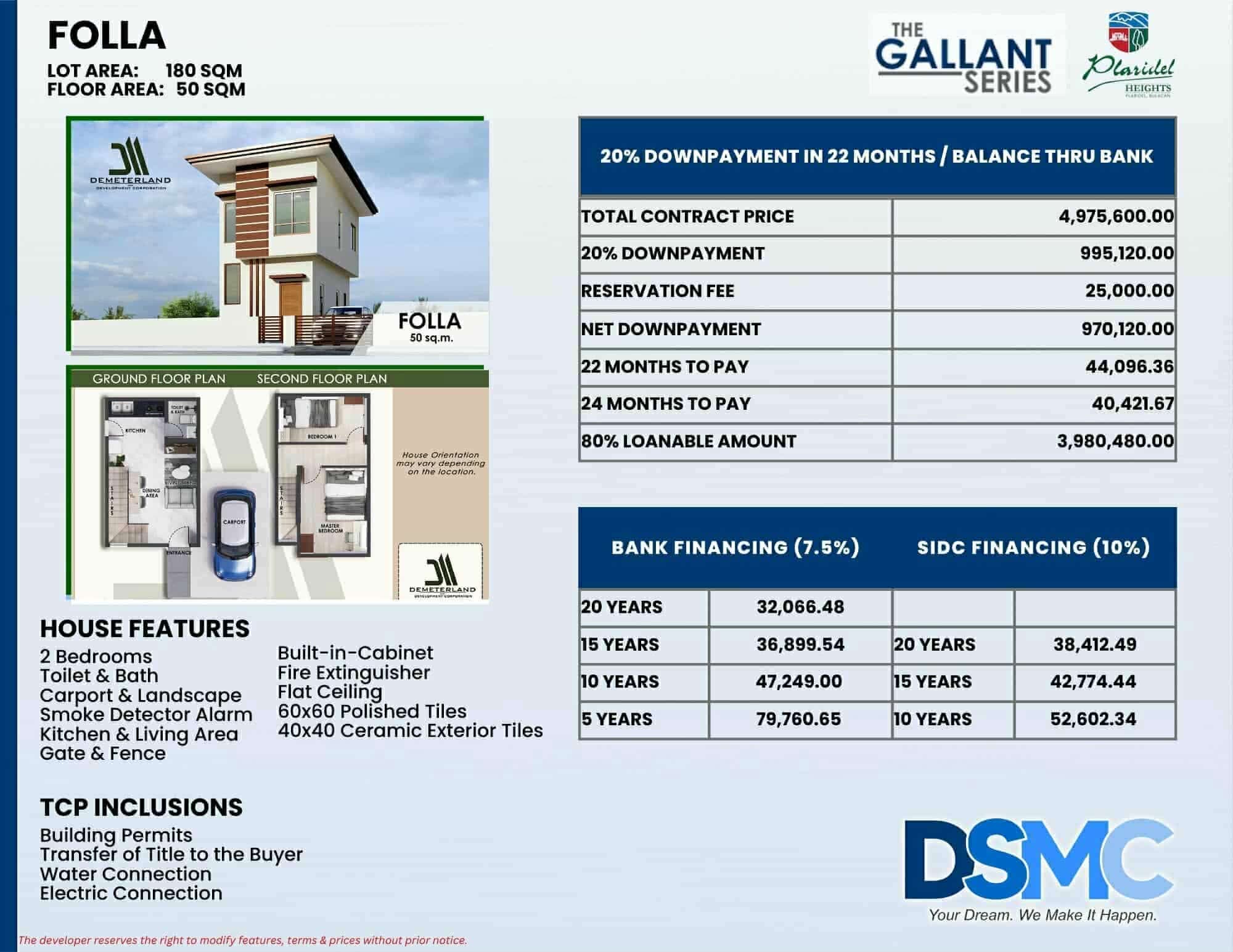 Folla - 2BR House & Lot at Plaridel Heights (The Gallant Series)