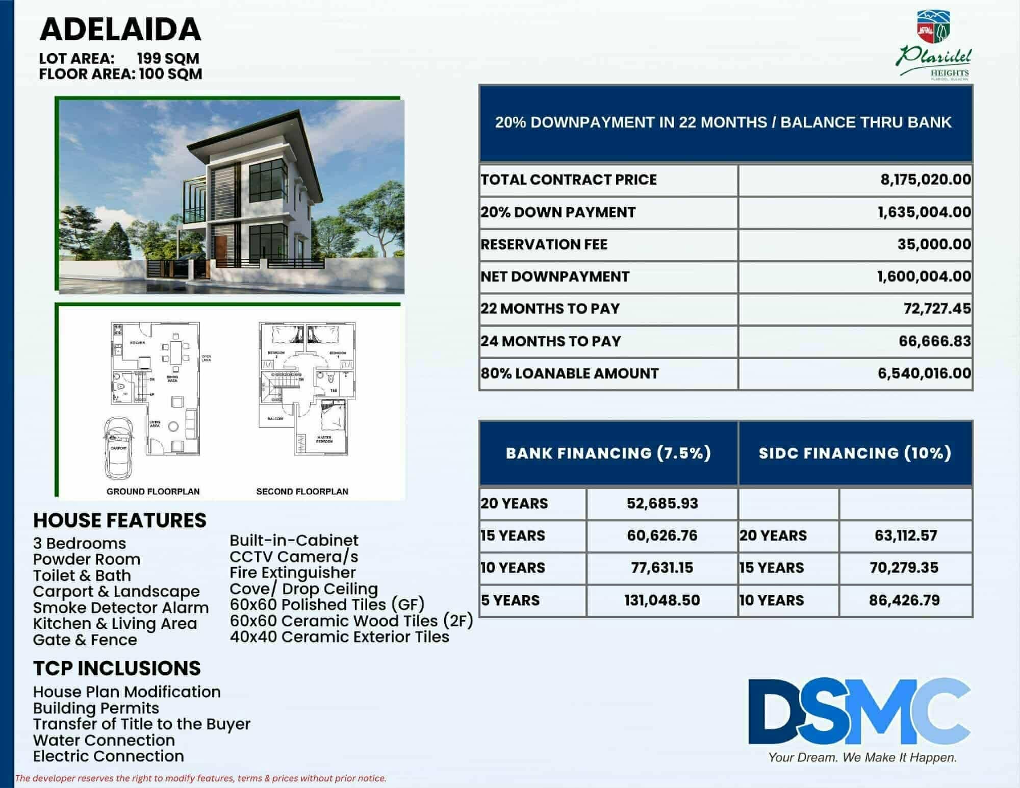 Adelaida – 3BR House & Lot at Plaridel Heights