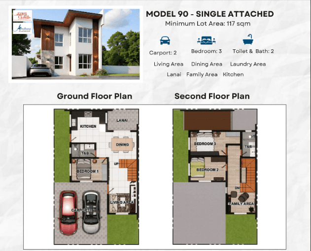 Santa Clara Homes – Model 90 Single Attached in Guiguinto, Bulacan